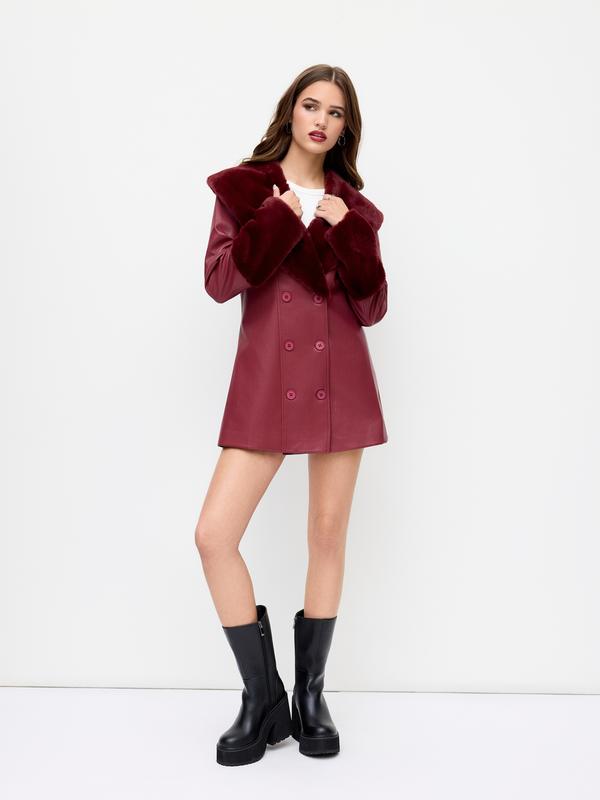 Crimson Luxe Coat